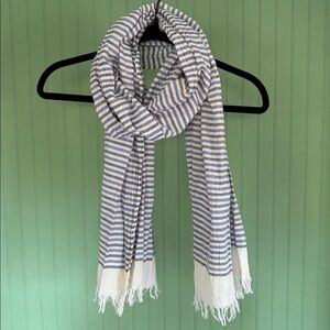 Scotch & Soda Blue and Gray Striped Scarf